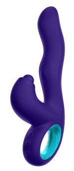 Klio Triple Action Thumping Rabbit Vibrator - Dark Purple - Image 8