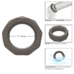 Alpha Liquid Silicone Prolong Prismatic Ring - Gray - Image 7