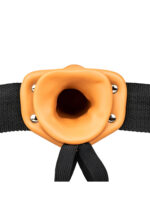 Vibrating Hollow Strapon Without Balls 6 Inch - Balls 6 Inch - Tan - Image 6