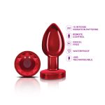 Vibrating Red Metal Remote Plug - Medium - Image 6