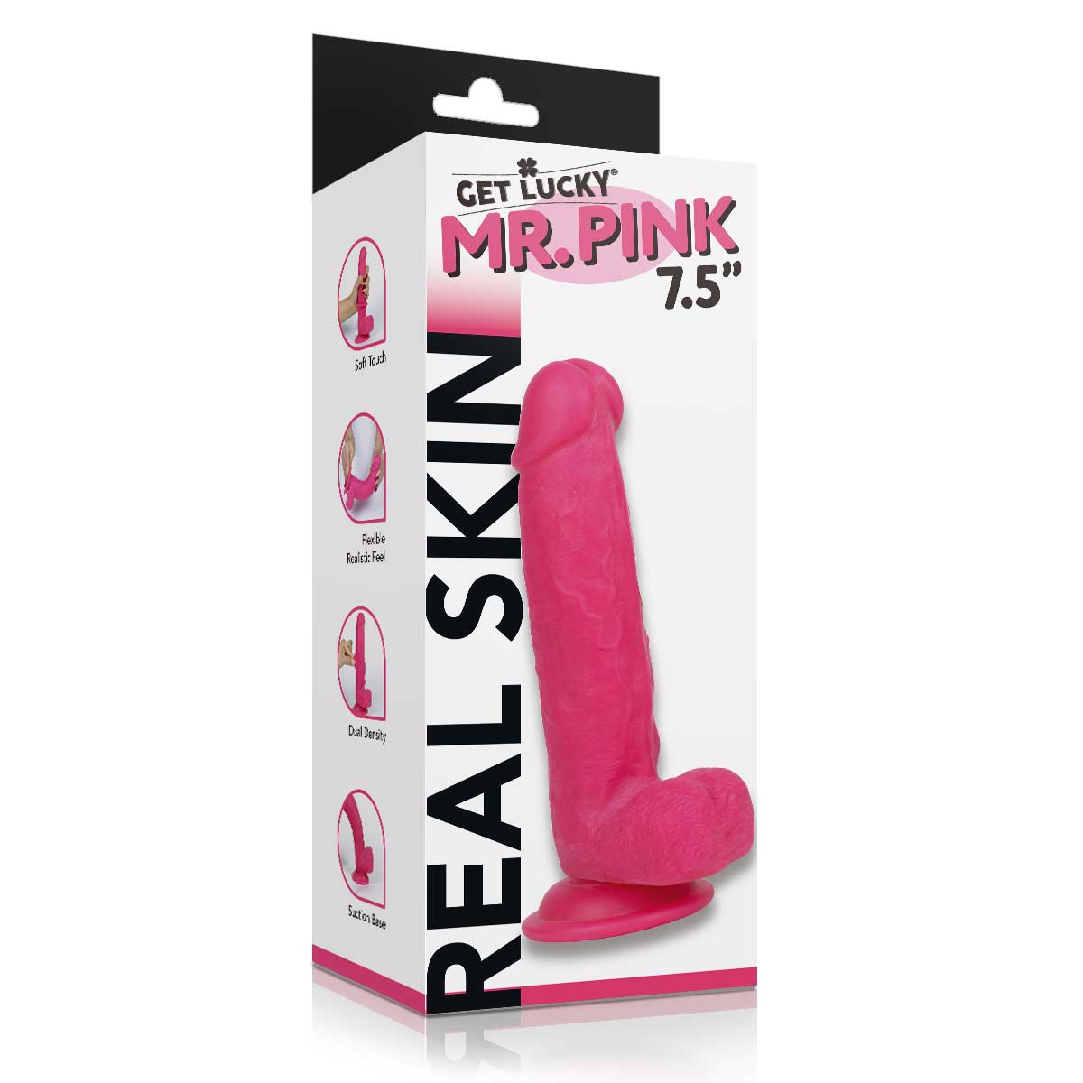 oc444jKgG4z1xwZkIK52apahPzotkjin Real Skin Mr. Pink 7.5" Dual Layer Dildo - Image 1
