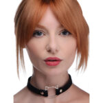 Kinky Kitty Ring Slim Choker - Black - Image 6