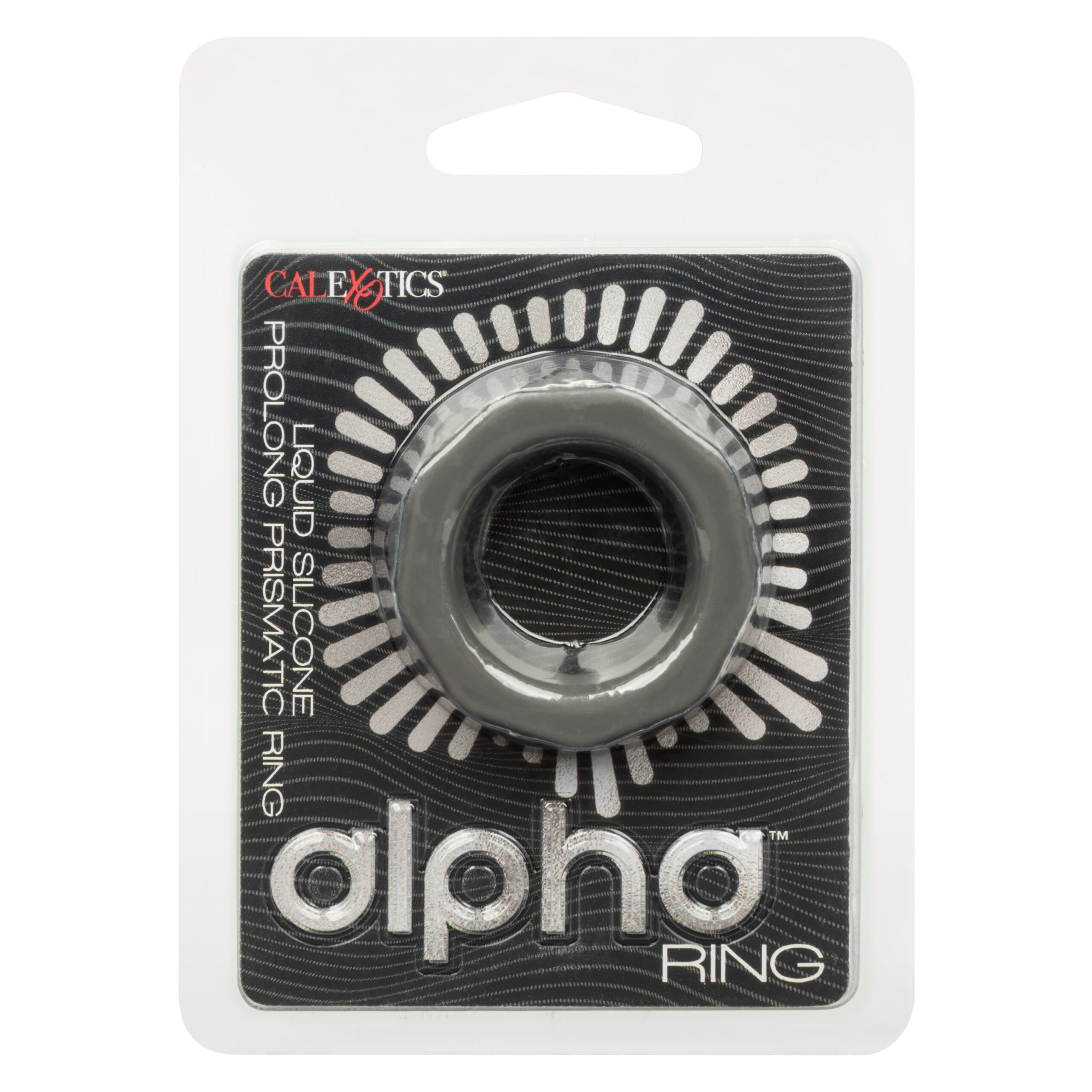 oyn0erOL2ZfFhwyizyw57vSqBezOf6Gn Alpha Liquid Silicone Prolong Prismatic Ring - Gray - Image 1