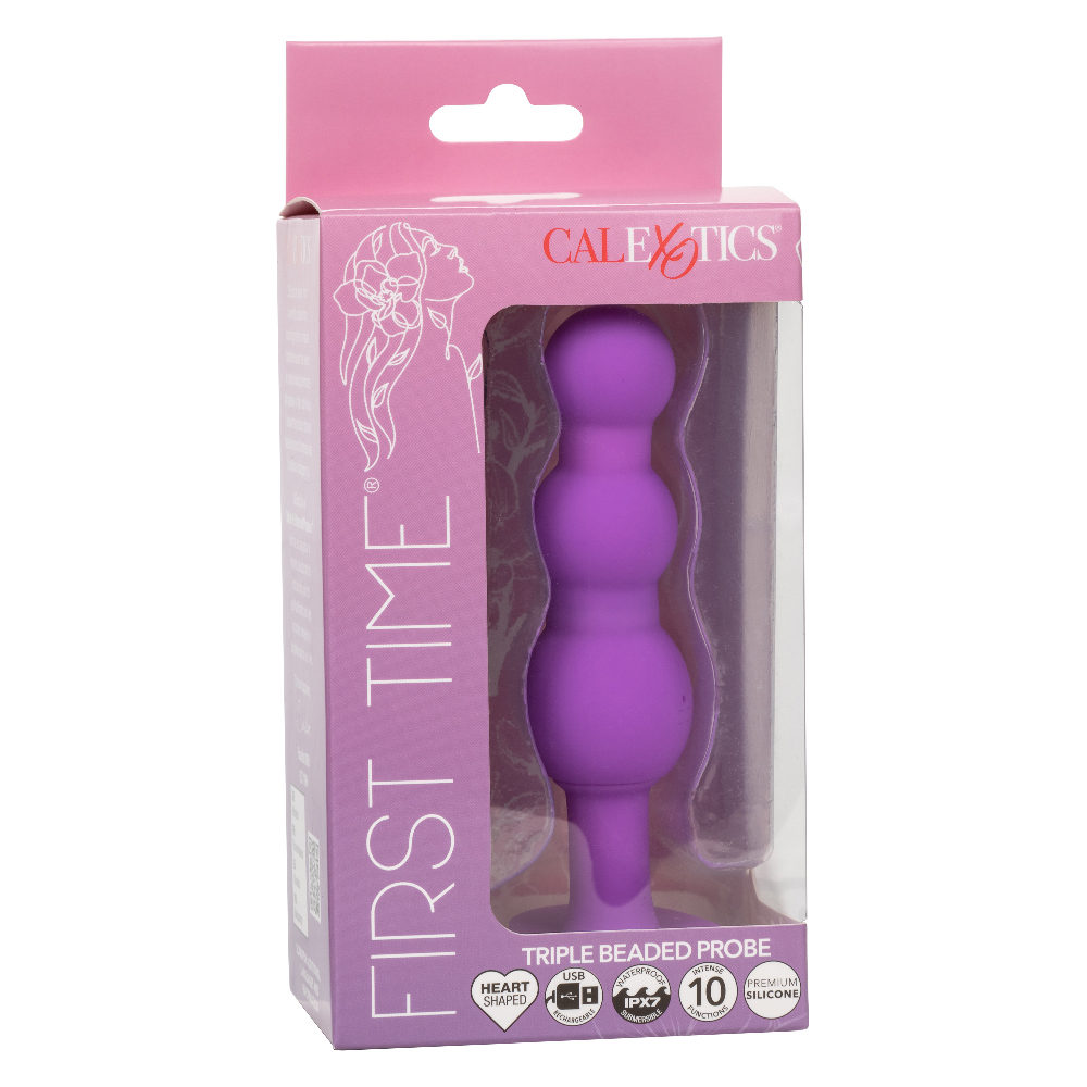 p941fo6YEuRYbWFEuyTnclQnMWWsXA46 First Time Triple Beaded Probe - Purple - Image 1