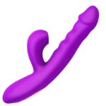 Thrusting and Sucking Rabbit Vibrator - Purple - Image 2