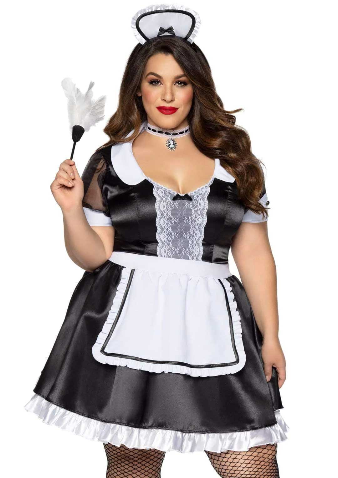 pHFFDNNUAemBql9QZsWPX9vwvdVtPogk Plus Classic French Maid Costume - 3x/4x - Black / White - Image 1
