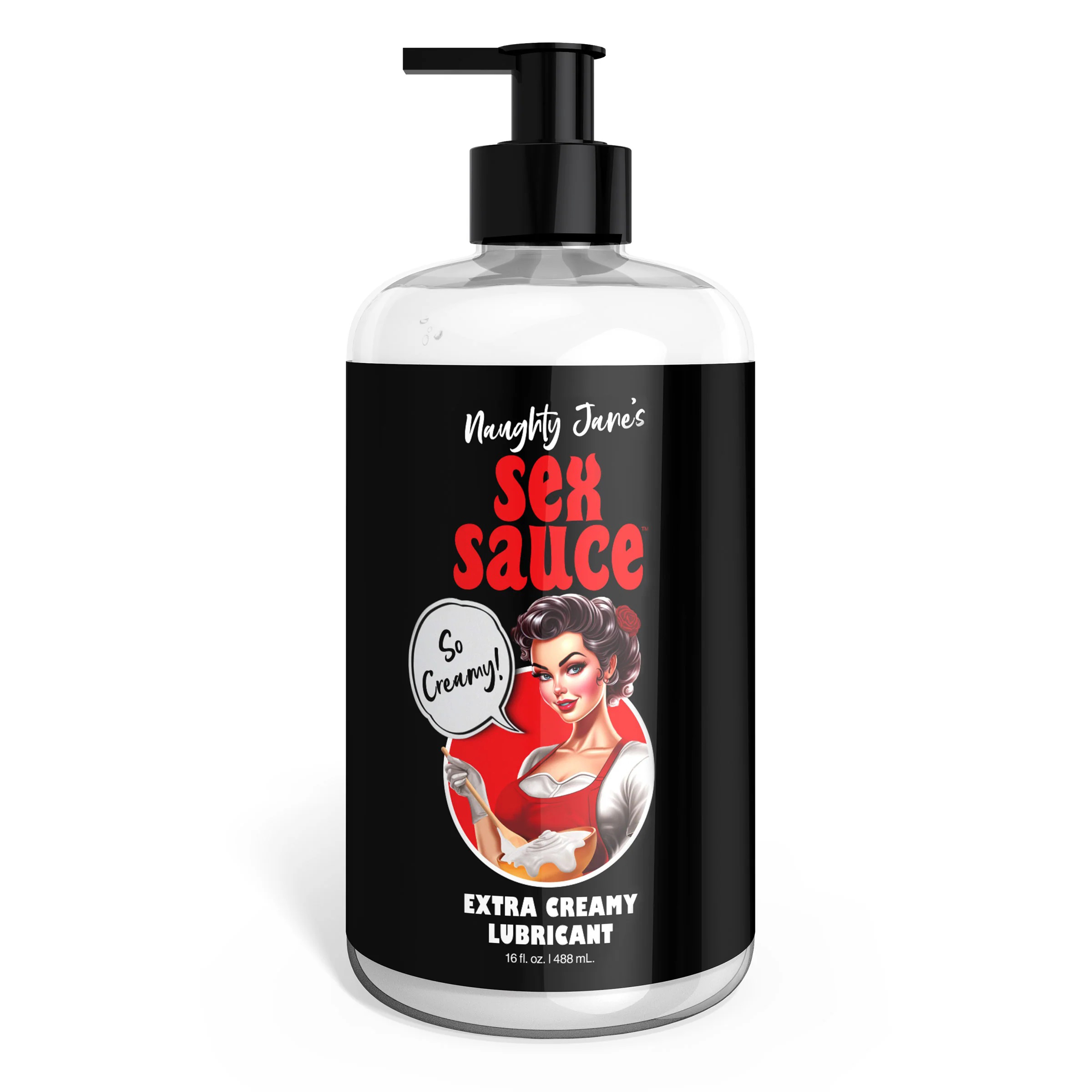 pKMkbjyrccJ7qN3pcrz9e8pRuDASk5zk Naughty Jane's Sex Sauce Extra Creamy Lubricant 16 Oz - Image 1
