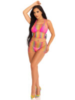 2 Pc Net Tank Top and Boy Short - One Size - Multicolor - Image 3
