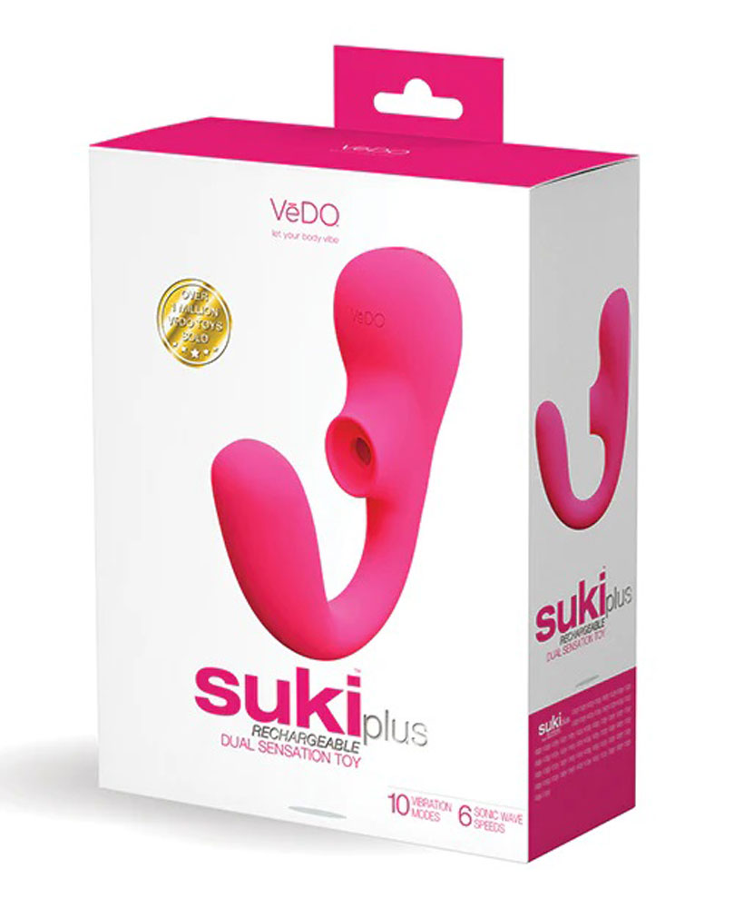 pt0sPUIVjpPFx9sXyd9GkEsGYDsSufxe Suki Plus Rechargeable Dual Sonic Vibe - Foxy Pink - Image 1