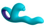 Klio Triple Action Thumping Rabbit Vibrator - Turquoise - Image 5