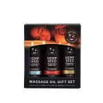 Hemp Seed Summer Massage Oil Trio Gift Set - 3 Trio Gift Set - 3 Pack - 2 Oz Bottles