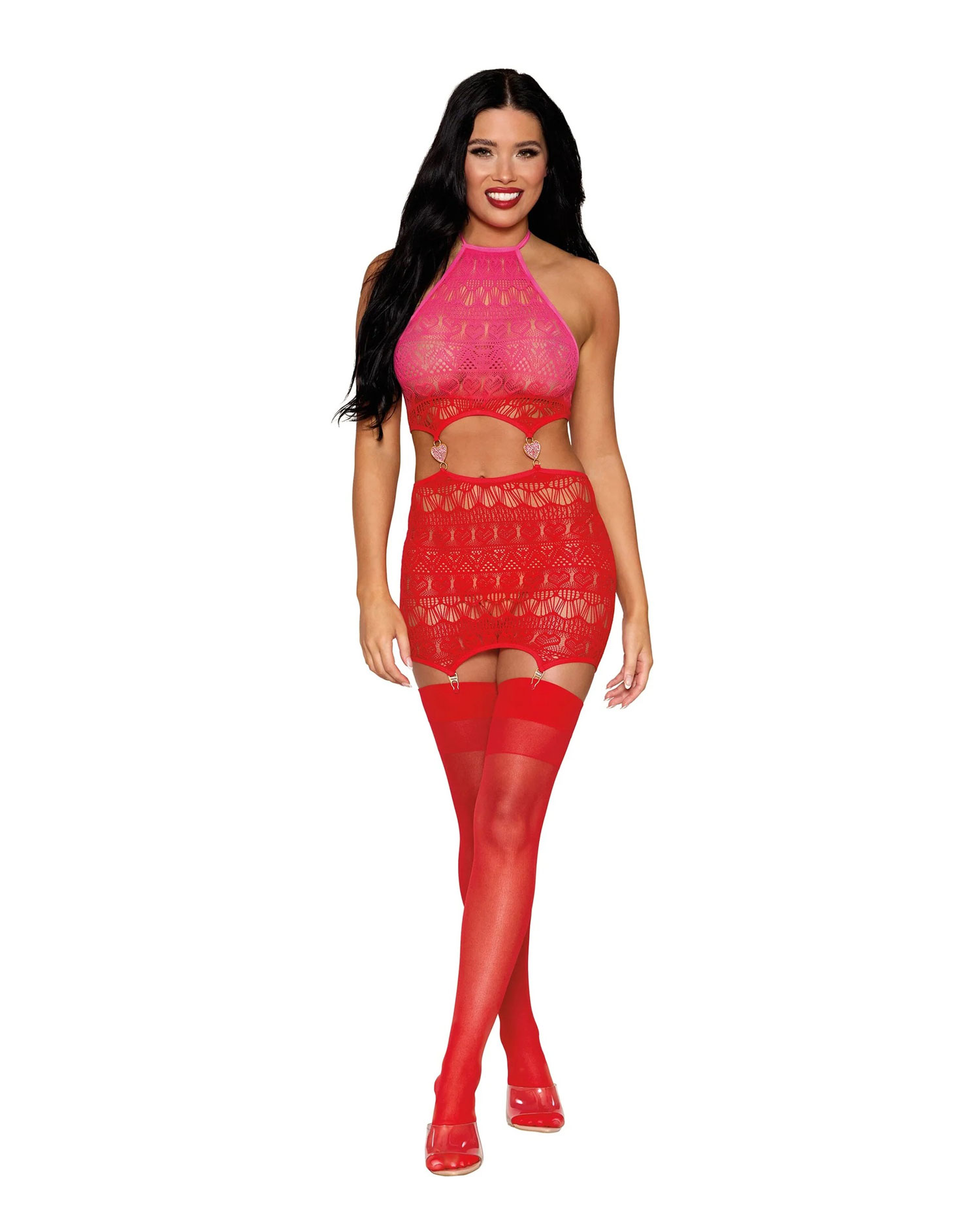 qORTjsxZMRcWnM3PcPCoIeabsjDtclkK Garter Slip Dmnd - One Size - Red - Image 1