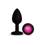 Gemma Pink Gem Black Silicone Plug - Small - Image 11