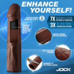Jock Vibrating Penis Extension with Remote - Dark - Image 3