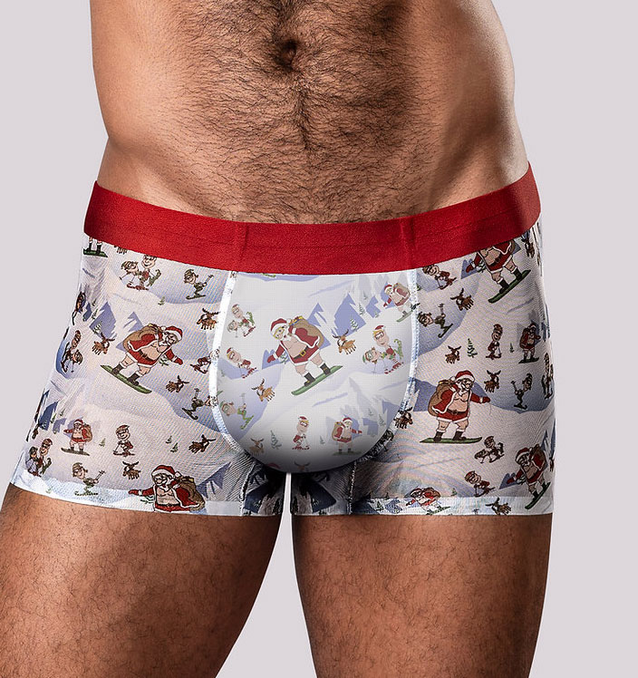 qZi7DR5c Christmas Trunks Seamless Sheer Short - Xlg - Image 1