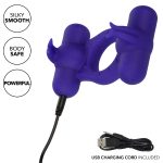 Silicone Rechargeable Triple Orgasm Enhancer - Purple - Image 8