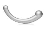 10x Vibra-Crescent Silicone Dual Ended Dildo - Silver - Image 4