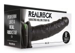 Vibrating Hollow Strap-on No Balls 8 Inch - Black