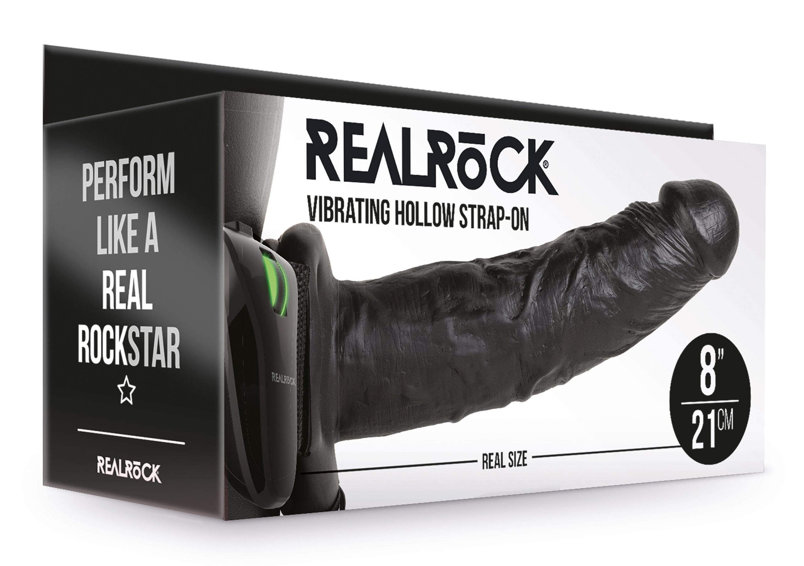 rJFBJiaaYlWdu0YDdJ3snQXxf6EIL1L0 Vibrating Hollow Strap-on No Balls 8 Inch - Black - Image 1
