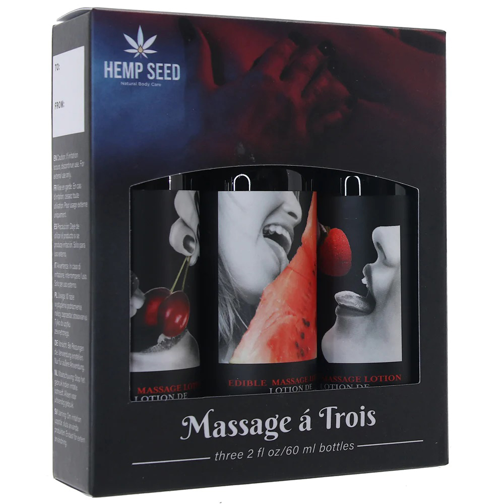 rKNIa26hqGLF5Mv8f9roybJ1w5kxnNgn Massage a Trios Edible Massage Lotion Gift Set Box - Strawberry, Cherry, and Watermelon 2 Oz - Image 1