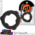 Spinner Single Silicone Ring - Black Silicone - Image 2