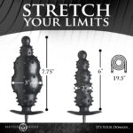 Ass Puffer Nubbed Inflatable Silicone Anal Plug - Black - Image 5