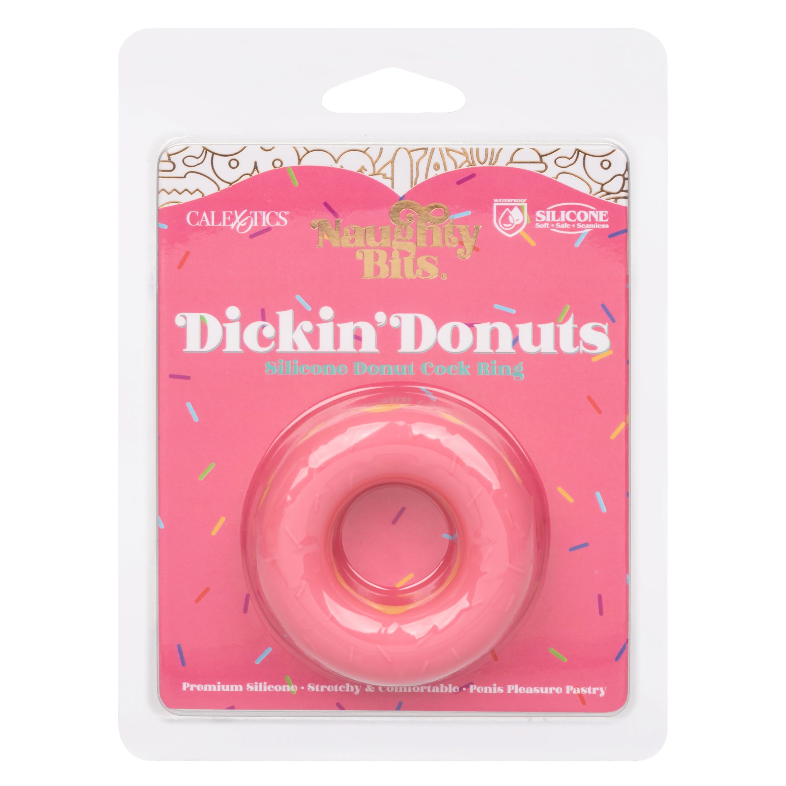 rOuZeBPEzqldQY83F3ptoYXRJbyvW5hV Naughty Bits Dickin’ Donuts Silicone Donut Cock Ring - Pink - Image 1