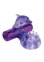 Bodywand Rechargeable Dolphin Ring With Ticklers - Purple - Image 2