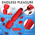 Pleasure Rose 10x Silicone Wand With Rose Attachment - Red - Image 7