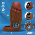 Jock Silicone Penis Extension Sleeve - Dark - Image 5