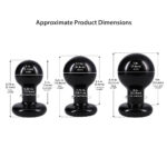Round Butt Plug 3 Piece Set - Black - Image 4