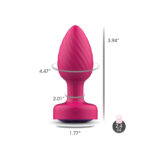 Twila Twirling Purple Gem Light Up Vibrating Plug With Pnk Heart Remote - Image 7