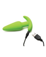 Glow in the Dark Butt Plug With Remote - Green - Image 4