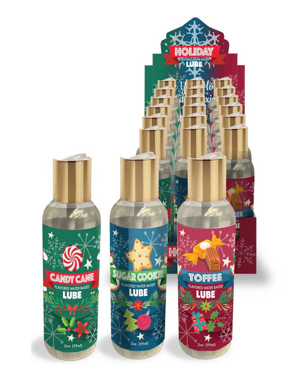 t3LvnMoL Holiday Lubricant Display of 18, 3 Flavors - Image 1
