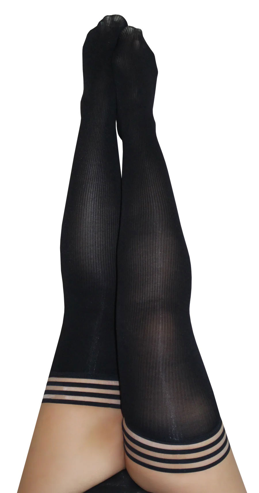 tMyNUV84WbNU3s08nWYIZBbOMubrMKsT Dana Lynn - Ribbed Thigh High - Size D - Black - Image 1