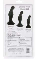 Silicone Anal Ripple Kit - Black - Image 2