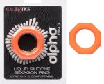 Alpha Liquid Silicone Sexagon Ring - Orange - Image 8