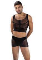 Fishnet Armor 2 Piece Set - Os - Black - Image 2