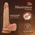 Renaissance - Davinci - 8 Inch Sliding Foreskin Dildo With Squeezable Balls - Tan - Image 7