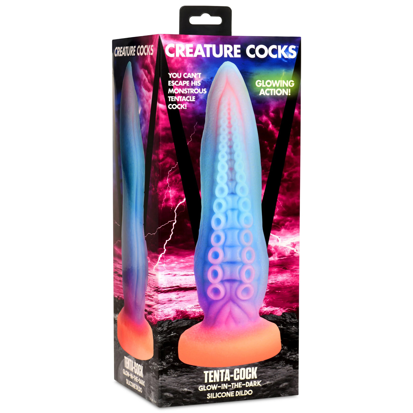 uLITYj9h8oFzQwa6psU7wouxdmxxz0Lc Tenta-Cock Glow-in-the-Dark Silicone Dildo - Image 1