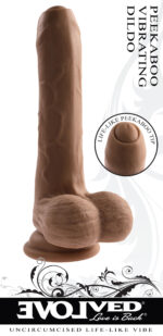 Peek a Boo Vibrating Dildo - Dark