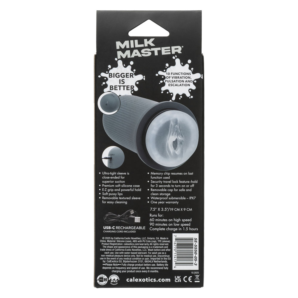 udQnLbT6 Milk Master Grip-N-Stroke Pussy - Grey - Image 1