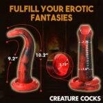 King Cobra King Cobra Silicone Dildo - Red - Image 6