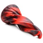 Hell Kiss Twisted Tongues Silicone Dildo - Red - Image 2