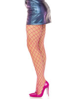 Spandex Diamond Net Tights - One Size - Magenta - Image 3