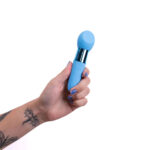 Rina Rechargeable Dual Motor Silicone 15- Function Vibrator - Blue - Image 3