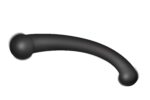 10x Vibra-Crescent Silicone Dual Ended Dildo - Black - Image 2