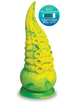 Alien Nation Octopod Silicone Rechargeable Vibrating Creature Dildo - Yellow and Green - Image 3
