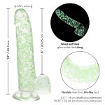 Naughty Bits I Leaf Dick Glow-in-the-Dark Weed Leaf Dildo - Glow in the Dark - Image 10