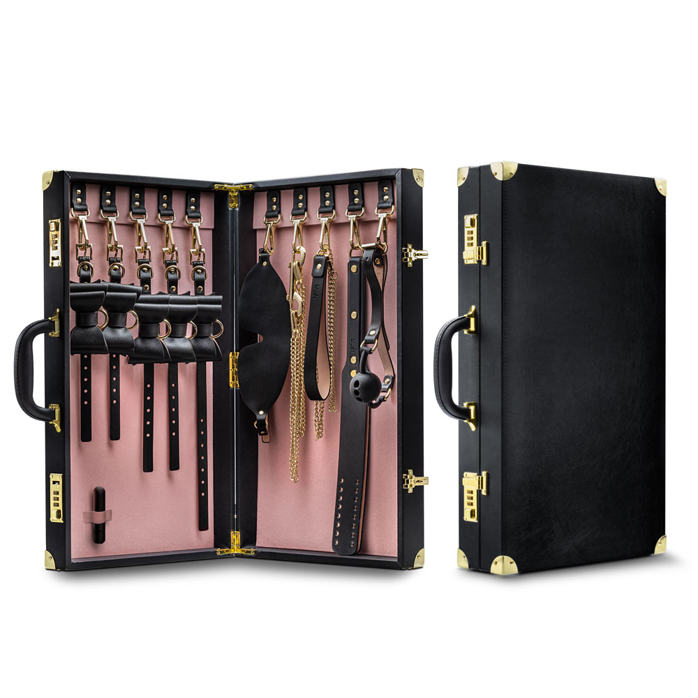 wEBAz8WV5CR2JSMjVGaRlHJtGWBD08fK Temptasia - Safe Word - Bondage Kit With Suitcase - Black - Image 1